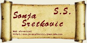 Sonja Sretković vizit kartica